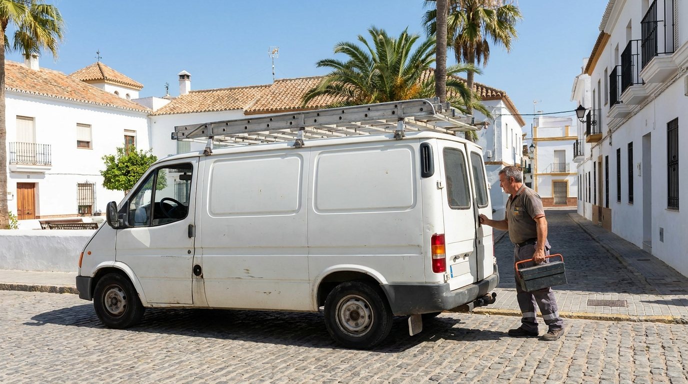 Trabajo de instalación de telecomunicaciones